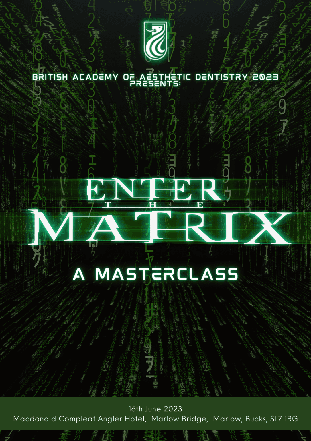 Friday 16th June 2023 – ‘Enter The Matrix’ – A Masterclass