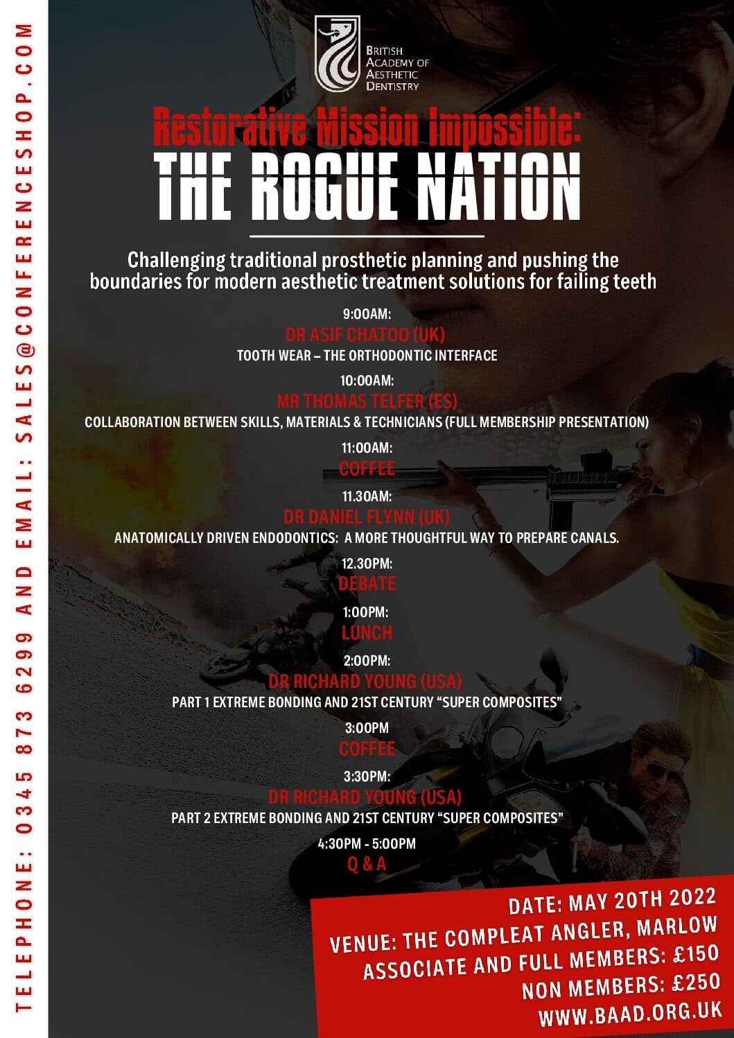 Friday 20th May 2022 – ‘Restorative Mission Impossible’ – The Compleat Angler, Marlow